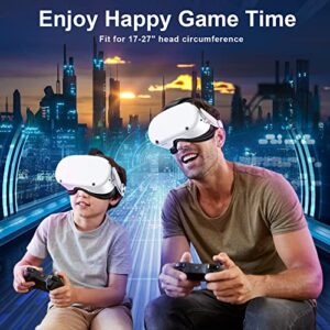 Hfuear Head Strap with 10000mAh Battery Pack for Oculus Quest 2, Adjustable Elite Strap Accessories with Fast Charging Power for Extend 8hrs Playtime and Enhanced Comfort in VR Headset