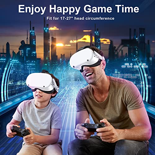 Hfuear Head Strap with 10000mAh Battery Pack for Oculus Quest 2, Adjustable Elite Strap Accessories with Fast Charging Power for Extend 8hrs Playtime and Enhanced Comfort in VR Headset