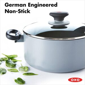 OXO SoftWorks Hard Anodized 5QT Stock Pot with Lid, 3-Layered German Engineered Nonstick Coating, Induction Suitable, Dishwasher Safe, Gray