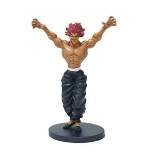 anime boy figure hanma yujiro, lcdgtj 20cm character model pvc statue collection doll toys fans desk car decoration ornament multi colored, gifts for kids boys girls, wj0006