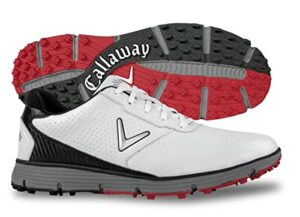 callaway men's balboa sport golf shoe, white, 12