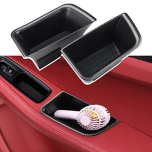 MARCHFA Car Door Tray Organizer Compatible for 2015-2022 2023 Porsche Macan Accessories Interior Car Door Handle Insert Pocket Storage Box