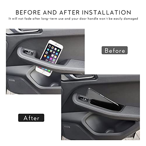 MARCHFA Car Door Tray Organizer Compatible for 2015-2022 2023 Porsche Macan Accessories Interior Car Door Handle Insert Pocket Storage Box