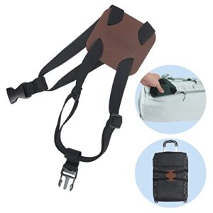 Luggage Straps, Bag Bungee for Luggage, Luggage Straps Suitcase Adjustable Belt – an Adjustable and Portable Travel Suitcase Accessory-Buckle Version(Brown)