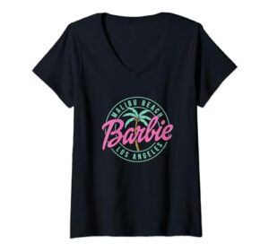 barbie - malibu beach los angeles v-neck t-shirt