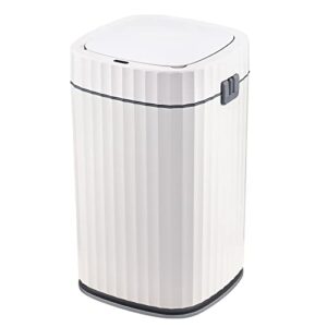 elpheco 4 gallon automatic trash can with lid, 15.5 l waterproof motion sensor bathroom trash can, sensor garbage bin for bathroom, office, grey