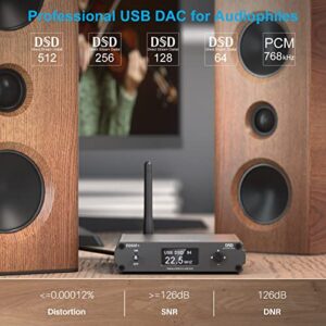 Lavaudio HiFi Bluetooth 5.0 Receiver for Home Stereo LDAC Bluetooth Adapter aptX HD, DAC for Audiophiles USB/Optical/Coaxial Intputs& RCA Output for AV Receiver/Amplifier, Remote Control-DS600+