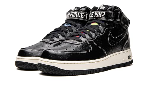 Nike mens Air Force 1 Mid '07 Lv8, Black/Black/Pale Ivory, 10