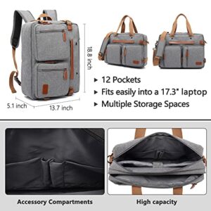 PETITE SIMONE 3 in 1 Computer Bag for Men, 17.3 Inch Laptop Backpack for Men & Women, Work Bag for Men, Work Briefcase, Laptop Bag