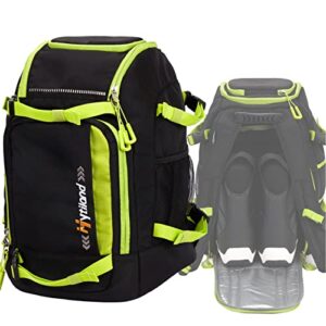 hytiland ski boot bag, 50l waterproof ski and snowboard boot backpack with adjustable straps ski bag for helmet, goggles, gloves, skis & snowboard accessorie