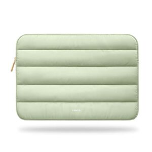 vandel puffy 15-16 inch green laptop sleeve for women and men. macbook pro 16 inch case, cute computer sleeve 15.6 inch hp carrying case laptop bag/asus/dell/hp laptop case 15.6 inch laptop cover