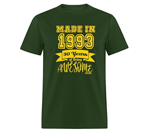 30th Birthday Gifts For Men Women, 30 Year Old Gifts Made In 1993, 30th Birthday T-Shirt, 30 Years of being Awesome Shirt, Bday Shirt For Birthday Gift% 100 Cotton Custom Shirt