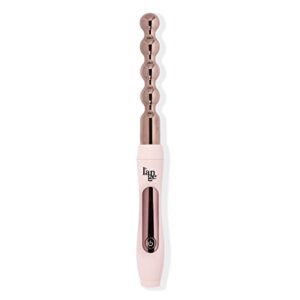 l'ange hair le perlé titanium bubble curling wand | professional hot tools curling iron 1 inch | best hair curler wand for styling lasting curls and beach waves | dual voltage travel curling iron