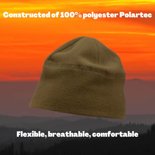 M MCGUIRE GEAR GI Style Polartec 100 Fleece Watch Cap Beanie (Coyote)