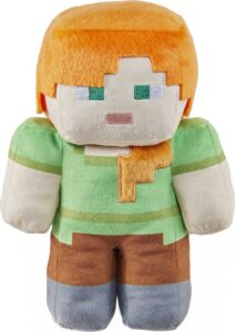 mattel minecraft basic plush character soft dolls, video game-inspired collectible toy gifts for kids & fans ages 3 years old & up