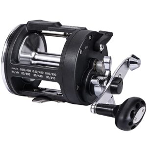 sougayilang trolling reel, level wind fishing reel, conventional reel for salmon-4000 right handle