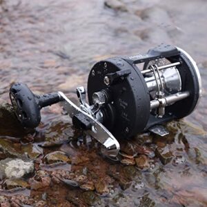 Sougayilang Trolling Reel, Level Wind Fishing Reel, Conventional Reel for Salmon-4000 Right Handle