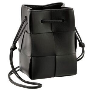 bottega veneta 680217 vcqc4 shoulder bag, cassette, mini crossbody bag, black