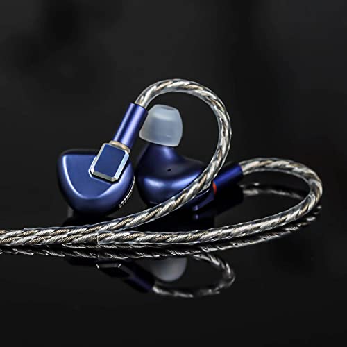 LETSHUOER S12 Pro 14.8mm Planar Magnetic Driver in-Ear Monitor, HiFi IEM in-Ear Earphones with CNC Machined Aluminum Alloy Ear Cavities (Blue, S12 PRO)