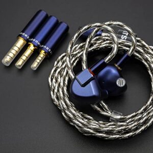 LETSHUOER S12 Pro 14.8mm Planar Magnetic Driver in-Ear Monitor, HiFi IEM in-Ear Earphones with CNC Machined Aluminum Alloy Ear Cavities (Blue, S12 PRO)