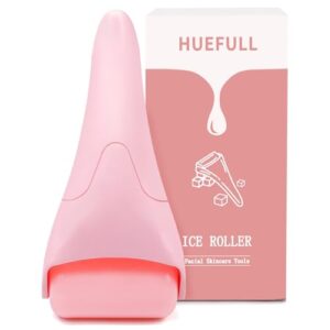 huefull ice roller for face, ice face roller & eye puffiness relief, skin care reduce pain and wrinkles, face massager roller gifts for women, self care gift for men/woman(pink)