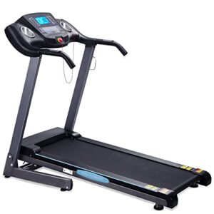 automatic incline treadmill 12-levels treadmills foladable electric motorized running machine exercise equipment 2.5hp treadmill running walking machine work for home fitness workout use blue