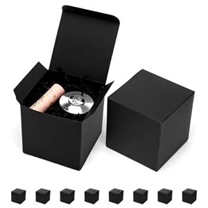 mcfleet black gift boxes with lids 4x4x4 inches 10 pack groomsmen proposal boxes cardboard gift box for presents, craft boxes for christmas, wedding, graduation, holiday, birthday gift packaging