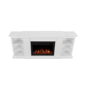 Winterset Slim Media Electric Fireplace in White by Real Flame (4830E-BLK)