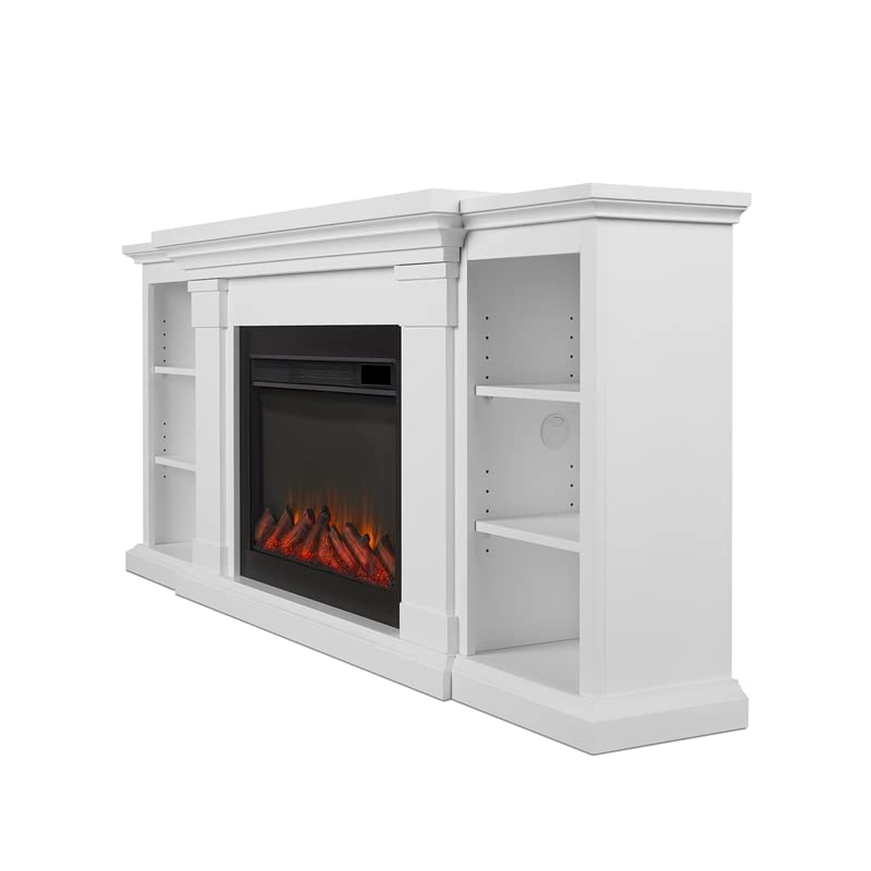 Winterset Slim Media Electric Fireplace in White by Real Flame (4830E-BLK)