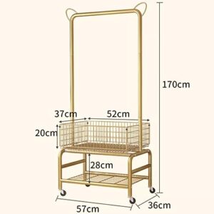 OTBK Clothing Garment Rack Multifunctional Clothes Organizer With Cat Ears The Non-slip Beads For Hanging Clothes,Shoes,Bags (Color : Gold)