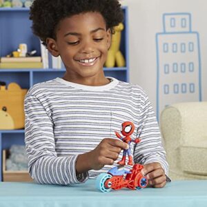 Spidey and His Amazing Friends Marvel, 4-Inch Scale Spidey Action Figure with Toy Motorcycle, Preschool Toys for 3 Year Old Boys and Girls and Up