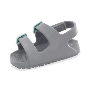 oshkosh b'gosh boy's rivar sandal, grey, 10 toddler