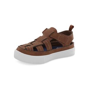 oshkosh b'gosh boy's cilan sandal, brown, 10 toddler