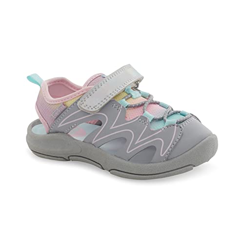 OshKosh B'Gosh Girls Martin Sandal, Iridecent, 7 Toddler