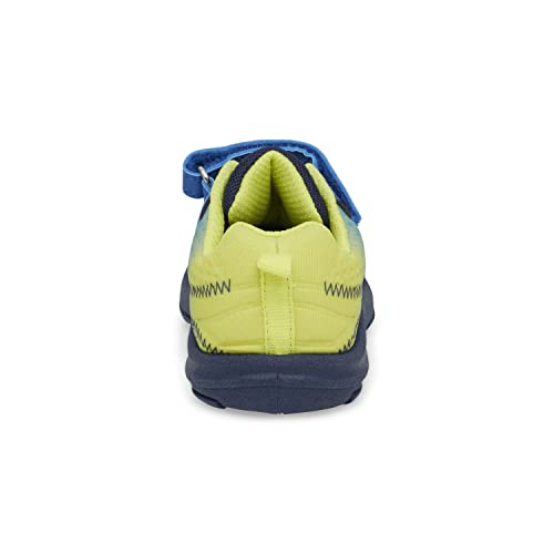 OshKosh B'Gosh Boy's Gabriel Athletic Sneaker, Navy/Lime, 10 Toddler