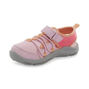 oshkosh b'gosh girls marina sandal, pink/multi, 7 toddler