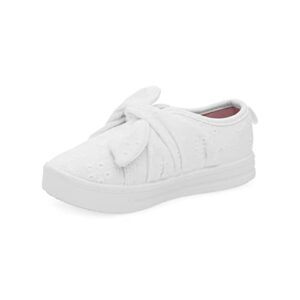 oshkosh b'gosh girls hilda sneaker, white, 8 toddler