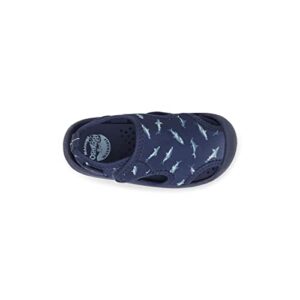 OshKosh B'Gosh Boy's Swimmie Sandal, Navy/Print, 8 Toddler