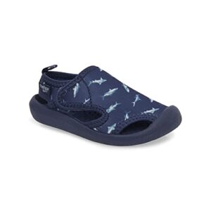 OshKosh B'Gosh Boy's Swimmie Sandal, Navy/Print, 8 Toddler