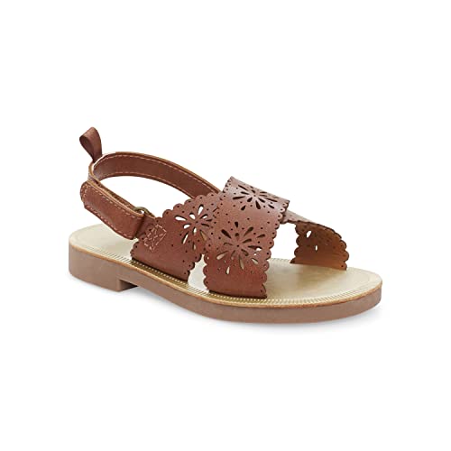 OshKosh B'Gosh Girls Laura Sandal, Brown, 8 Toddler