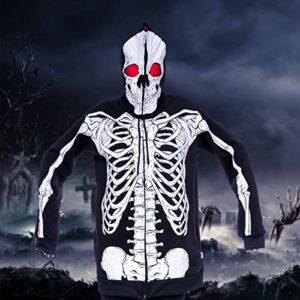 Funziez! Fun Halloween Hoodies, Pumpkin and Skeleton Pullover Costumes, Adult Hooded Sweatshirts for Women and Men