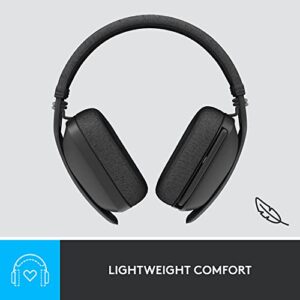 Logitech Zone Vibe 125 Wireless Headphones with Noise-Canceling Microphone, Bluetooth, USB-A Receiver; Works with Zoom, Google Voice, Google Meet, Mac/PC - Graphite (Renewed)