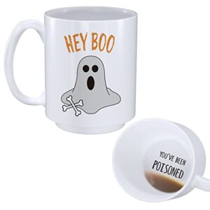 hey boo you've been poisoned | hello pumpkin- 15oz halloween coffee mug fall coffee mugs gift funny novelty halloween tea cups