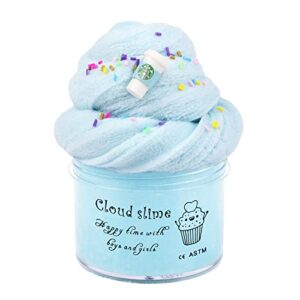 beiyeidei sky blue cloud slime, soft and non-sticky fluffy slime toy, girls and boys stress relief creative diy toy, for kids education, christmas toys, gift birthday(7oz 200ml)