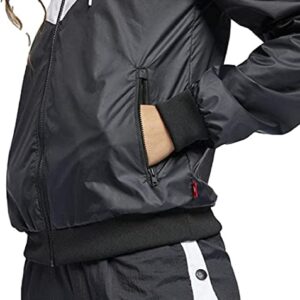 Nike Womens Sportswear Windrunner Jacket (as1, alpha, s, regular, regular, Black/White, Small), (CN6910)