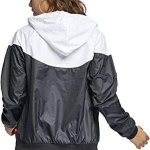 Nike Womens Sportswear Windrunner Jacket (as1, alpha, s, regular, regular, Black/White, Small), (CN6910)