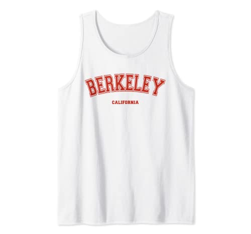 Berkeley California CA Red Letter Graphic on Berkeley Tank Top