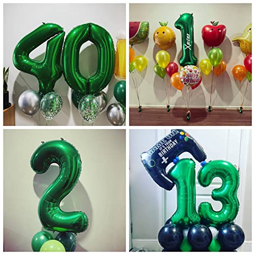 Number 30 Dark Green Balloons 40 Inch Giant Green 30 Numer Foil Helium Balloons for 30th Green Birthday Party Supplies 30th Anniversary Events Decorations