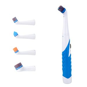 electric cleaning brush with 4 in 1 multiple brush heads, indoor household cordless motorized brush for bathroom toilet kitchen tile crevice