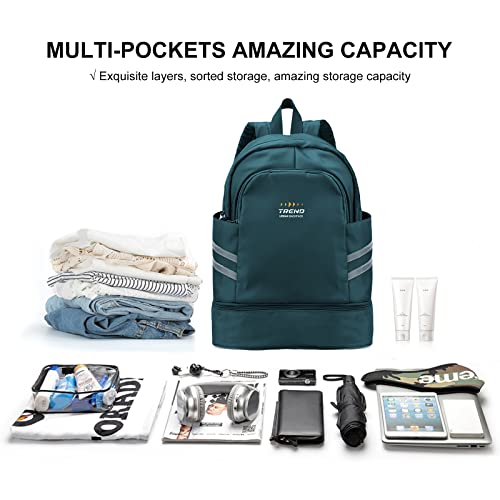 Gym Backpack for Women with Shoes Compartment & Wet Pocket, Large Women Travel Backpack Water Resistant, Sports Swimming Backpack Gym Bag